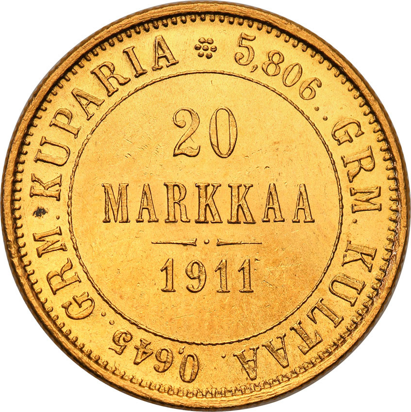 Finlandia/Rosja. Mikołaj II. 20 marek 1911 L, Helsinki